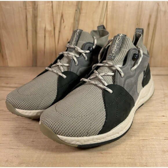 Columbia SH/FT Outdry Mid Shoe Size 7 Mens Tan Gray Black Knit - Picture 2 of 7
